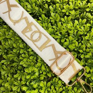 Crossbody Strap, Handbag Replacement Strap, Guitar Strap, Metallic Gold